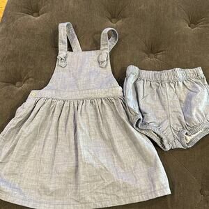 H & M overall dress with shorts / diaper cover size 2-3 NWT